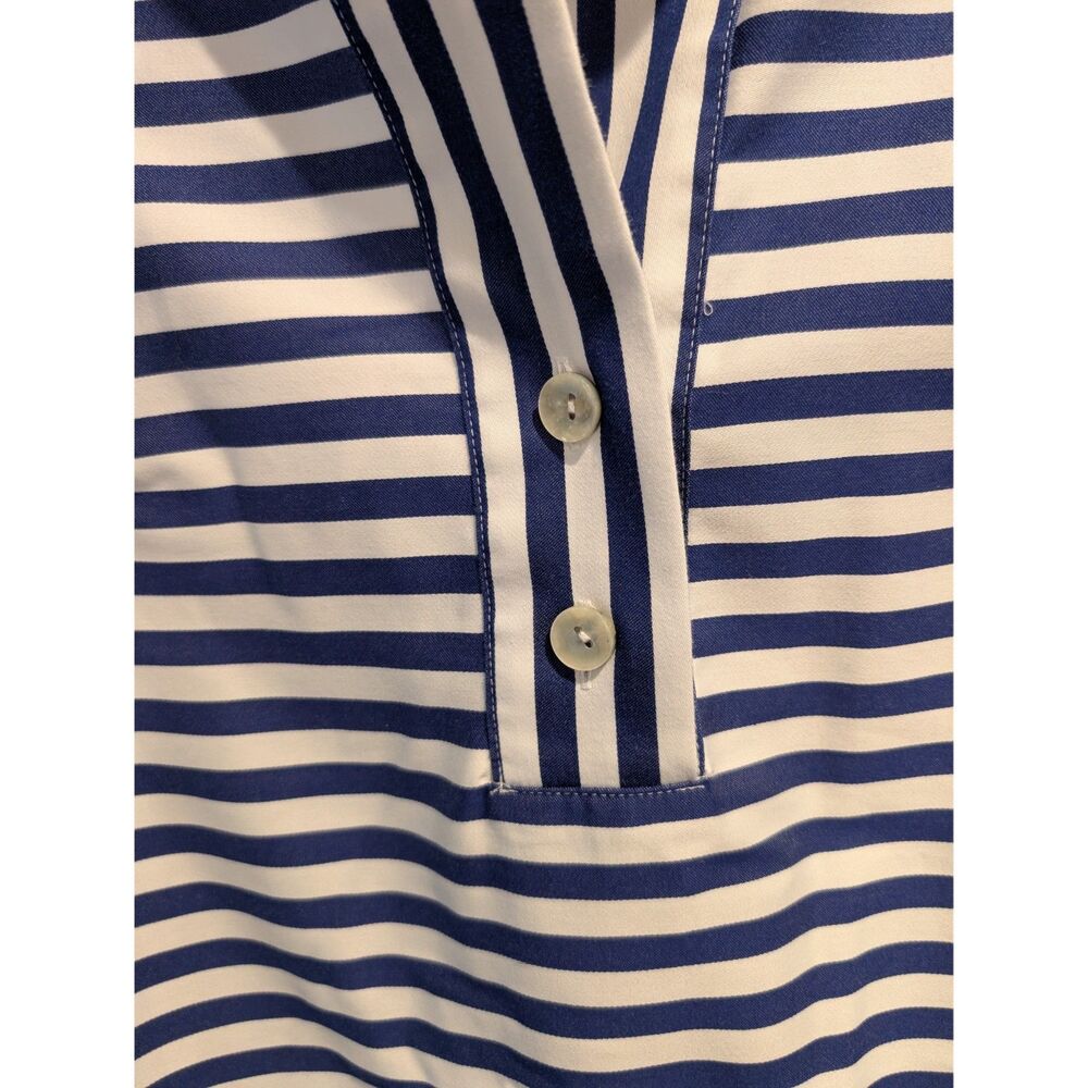 Hinson Wu Aileen Stripe Short Sleeve Mini Shirt Dress Blue/White M - Picture 3 of 6